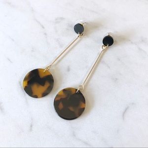 Acrylic Tortoise Drop Earrings